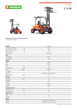Chariots élévateurs tout terrain Ausa C 11 M