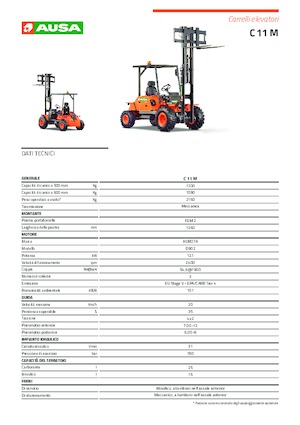 Chariots élévateurs tout terrain Ausa C 11 M