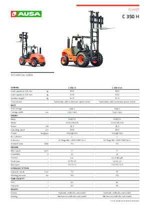 Chariots élévateurs tout terrain Ausa C 350 H
