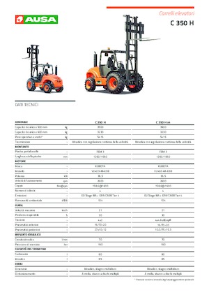 Chariots élévateurs tout terrain Ausa C 350 H