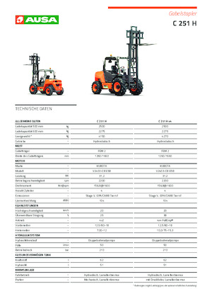 Chariots élévateurs tout terrain Ausa C 251 H x2