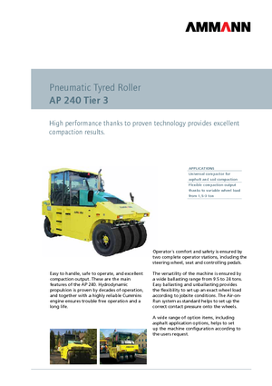 Rouleaux sur pneus Ammann AP 240 T3