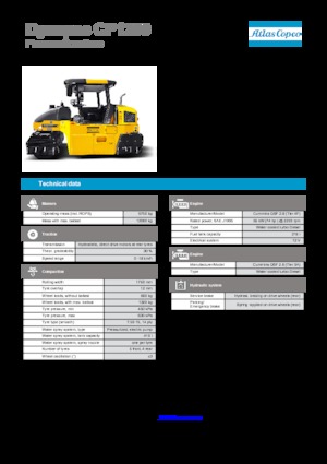 Rouleaux sur pneus Dynapac CP 1200 