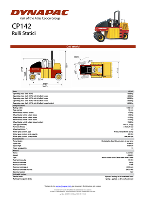 Rouleaux sur pneus Dynapac CP 142