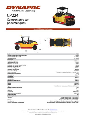 Rouleaux sur pneus Dynapac CP 224