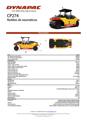 Rouleaux sur pneus Dynapac CP 274