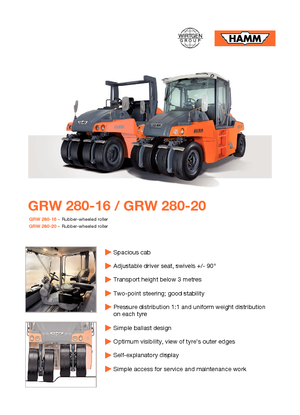 Rouleaux sur pneus Hamm GRW 280-16