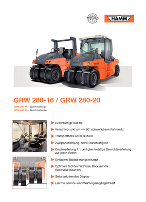 Rouleaux sur pneus Hamm GRW 280-16