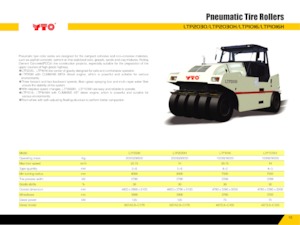 Rouleaux sur pneus YTO LTP2030