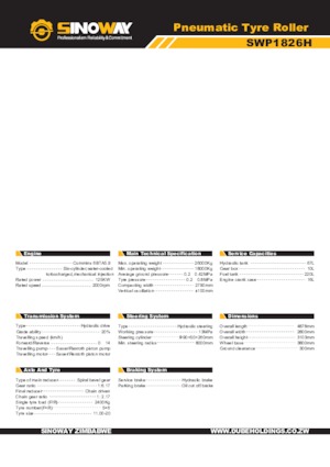Rouleaux sur pneus Sinoway SWP1826H 