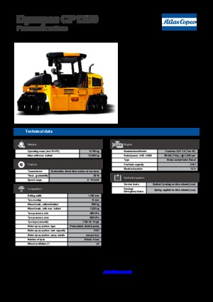 Rouleaux sur pneus Dynapac CP 1200