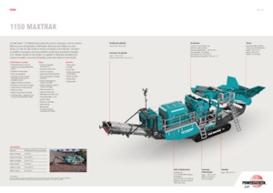 Concasseurs mobiles Powerscreen 1150 Maxtrak