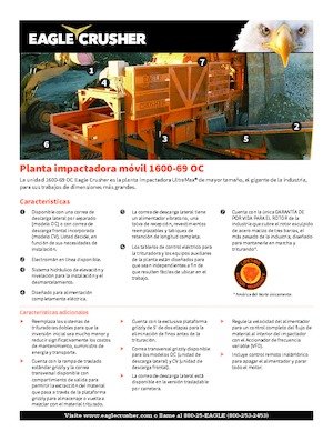 Concasseurs mobiles Eagle Crusher 1600-69 CCS