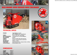 Concasseurs mobiles Red Rhino 4000 Mini