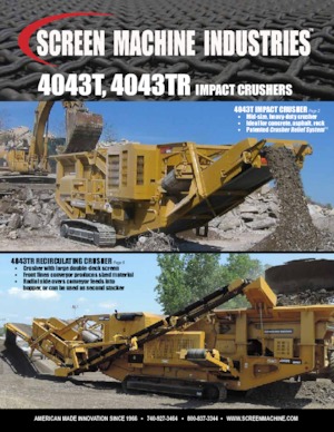 Concasseurs mobiles Screen Machine Industries  4043T