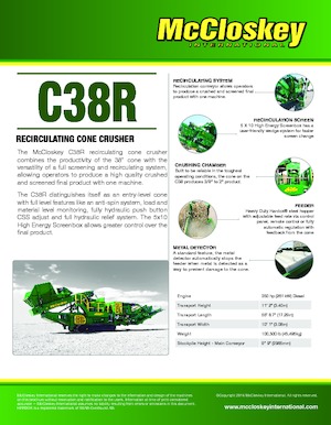 Concasseurs mobiles McCloskey C38R