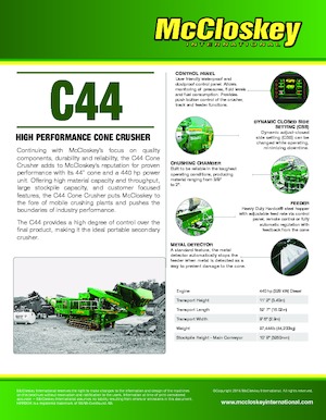 Concasseurs mobiles McCloskey C44