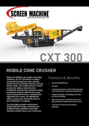 Concasseurs mobiles Screen Machine Industries  CXT 300
