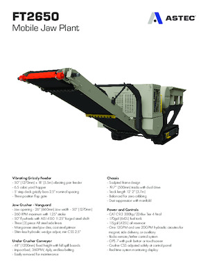 Concasseurs mobiles Astec FT2650