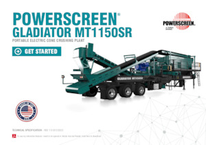 Concasseurs mobiles Powerscreen Gladiator MT1150SR