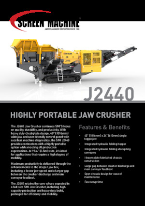 Concasseurs mobiles Screen Machine Industries  J2440