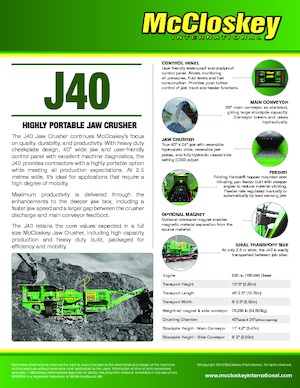 Concasseurs mobiles McCloskey J40