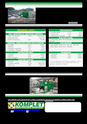 Concasseurs mobiles Komplet M 2000