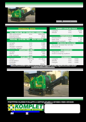 Concasseurs mobiles Komplet MILL TRACK M 5000 