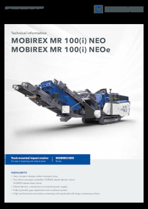 Concasseurs mobiles Kleemann MR 100i NEO