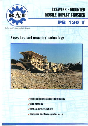 Concasseurs mobiles BAT PB 130 T