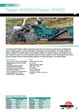 Concasseurs mobiles Powerscreen Pegson XR 400 S