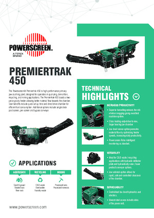 Concasseurs mobiles Powerscreen Premiertrak 450