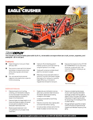 Concasseurs mobiles Eagle Crusher Rapid-Deploy 