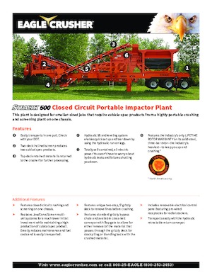 Concasseurs mobiles Eagle Crusher Stealth 500 CC