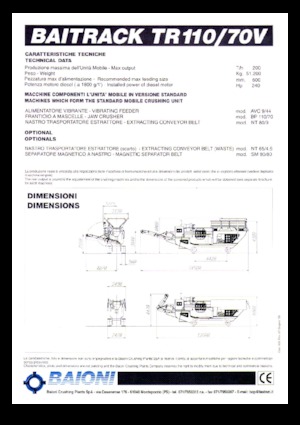 Concasseurs mobiles Baioni TR110/70V