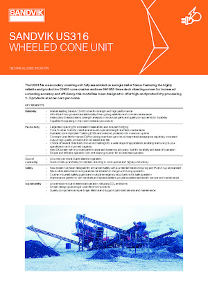 Concasseurs mobiles Sandvik US316