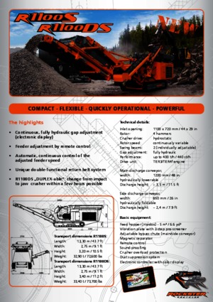 Concasseurs mobiles Rockster R1100S 