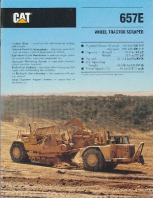 Scrapeurs Caterpillar 657 E