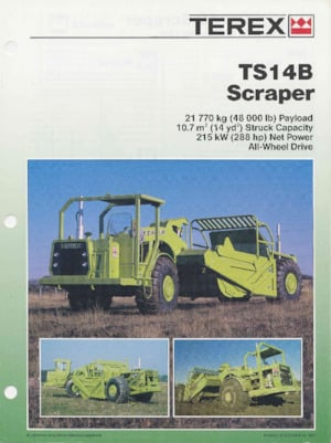 Scrapeurs Terex TS14B