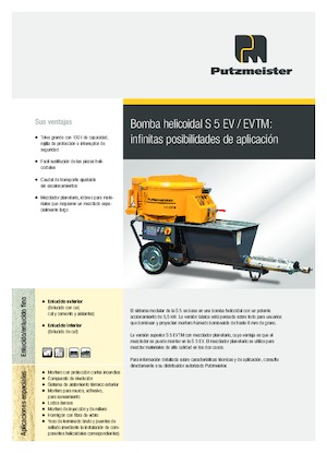 Pompes à vis sans fin Putzmeister S 5 EVTM