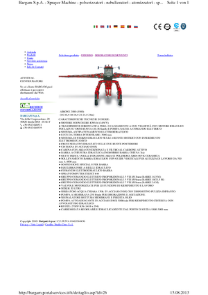 Pulverisateurs Automoteurs Bargam Airone 2000