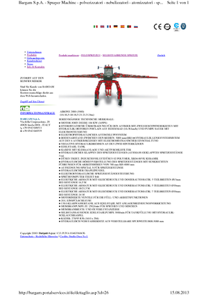 Pulverisateurs Automoteurs Bargam Airone 2000