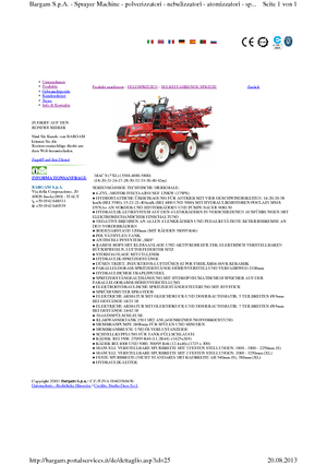 Pulverisateurs Automoteurs Bargam Mac 4000 XL