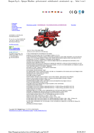 Pulverisateurs Automoteurs Bargam Mac 4000 XL