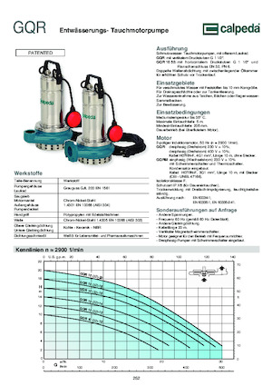 Pompes broyeurs Calpeda GQR 10-16