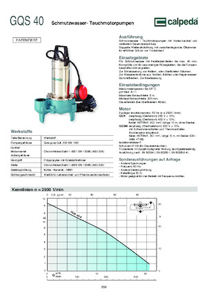 Pompes broyeurs Calpeda GQV 50-8