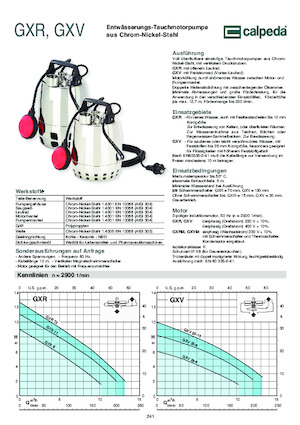 Pompes broyeurs Calpeda GXR 12-18