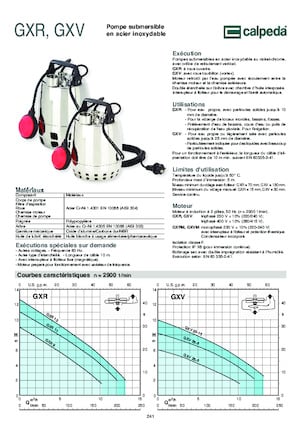 Pompes broyeurs Calpeda GXVM 25-10
