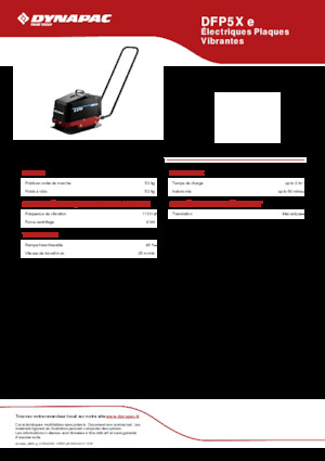 Plaques vibrantes unidirectionnelles Dynapac DFP5X e