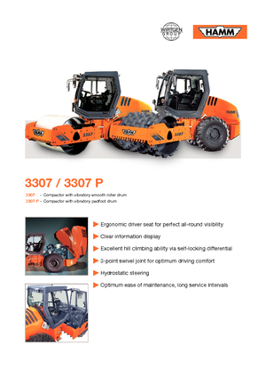 Rouleaux monocylindres Hamm 3307